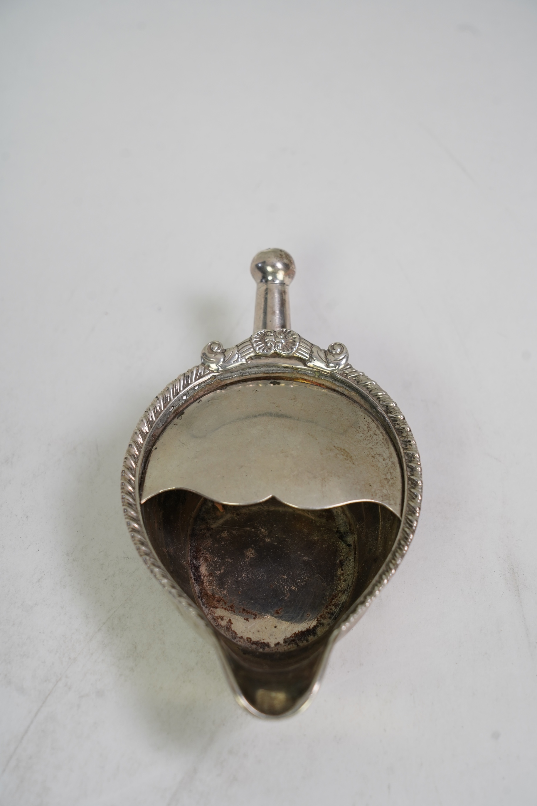 A 19th century Indian Colonial white metal pap boat, by Hamilton & Co of Calcutta